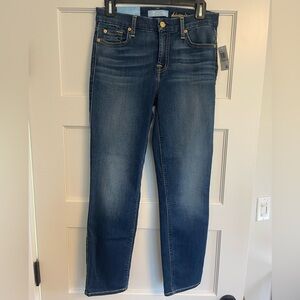 NWT 7 For All Mankind B(AIR) DENIM Kimmie Crop Jean